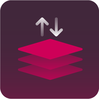 icon showing stacked reversible layers
